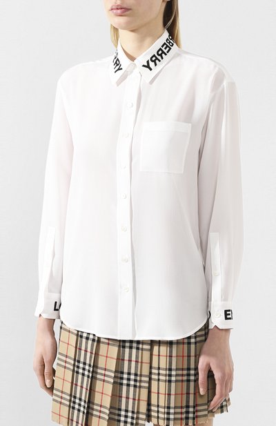 Шелковая рубашка BURBERRY, арт. 8029579, фото 3