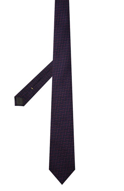 Шелковый галстук CANALI темно-синего цвета по цене 13250 руб., арт. 18/HJ03425, фото 3 Шелковый галстук CANALI, арт. 18/HJ03425, фото 3