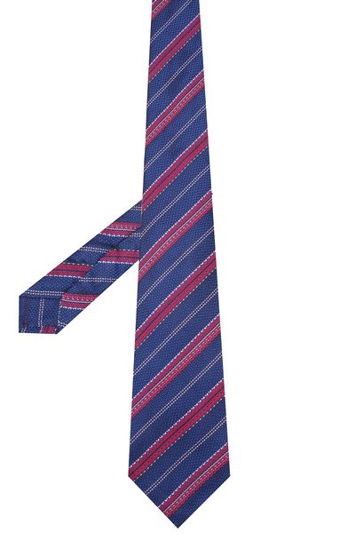 Шелковый галстук KITON синего цвета по цене 25450 руб., арт. UCRVKLC02G27, фото 2 Шелковый галстук KITON, арт. UCRVKLC02G27, фото 2