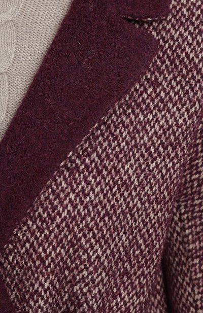 Шерстяное пальто с кожаным поясом LORO PIANA, арт. FAG3295, фото 5