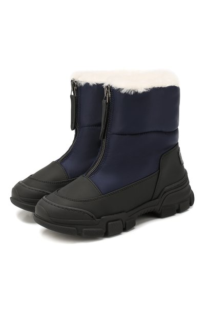 Утепленные ботинки GALLUCCI темно-синего цвета по цене 19850 руб., арт. J30070BM/TR S S G0M G0M/TNB, фото 1 Утепленные ботинки GALLUCCI, арт. J30070BM/TR S S G0M G0M/TNB, фото 1