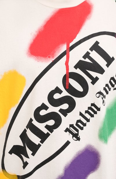 Хлопковая футболка palm angels x missoni PALM ANGELS, арт. PMAA041F21JER0060310, фото 5