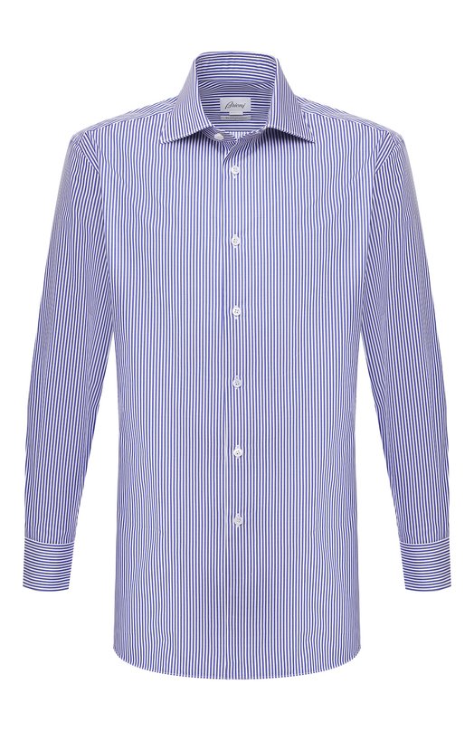 Хлопковая сорочка Brioni RCA10N/P004T Синий RCA10N/P004T