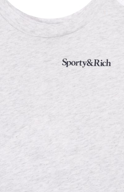 Хлопковая футболка SPORTY AND RICH, арт. T004876300GY03_001, фото 3