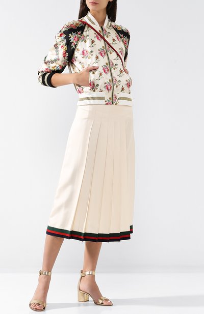 Шелковый бомбер с принтом GUCCI, арт. 507645/ZKK87, фото 2