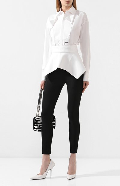 Хлопковая рубашка DSQUARED2 белого цвета по цене 72100 руб., арт. S75NC0926/S35244, фото 2 Хлопковая рубашка DSQUARED2, арт. S75NC0926/S35244, фото 2