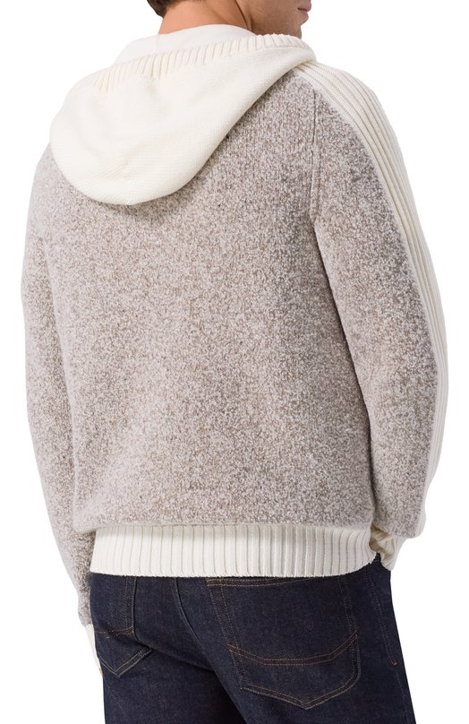 Кардиган из шерсти и кашемира Stefano Ricci K404001FCR/F25361 Бежевый  K404001FCR/F25361 Фото 4