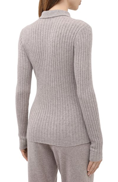 Кашемировый пуловер ALLUDE серого цвета по цене 68100 руб., арт. 205/11133, фото 4 Кашемировый пуловер ALLUDE, арт. 205/11133, фото 4