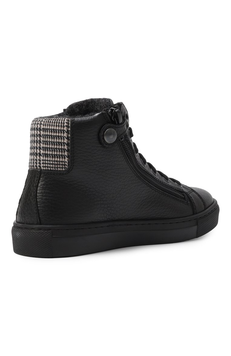 Высокие кеды из кожи RONDINELLA, арт. 115781AI/G0MMA/31-33, фото 1