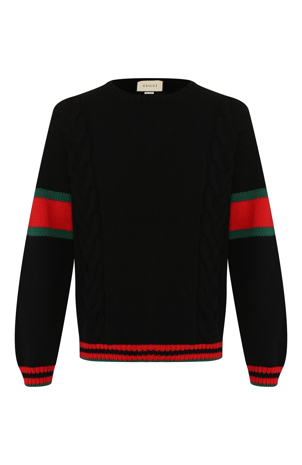 Шерстяной свитер GUCCI черного цвета по цене 103680 руб., арт. 548115/X1561, фото 1 Шерстяной свитер GUCCI, арт. 548115/X1561, фото 1