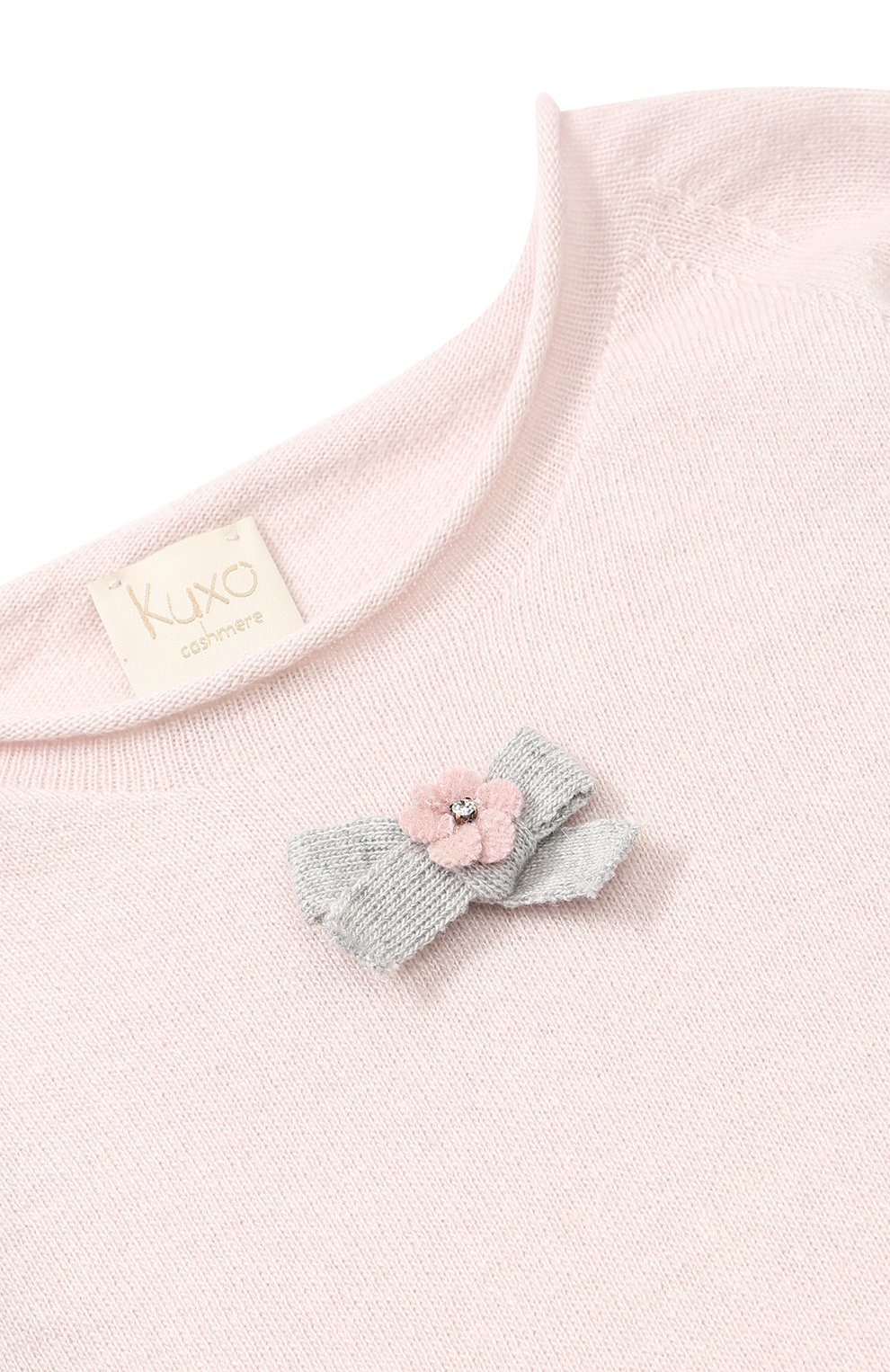 Вязаное мини-платье прямого кроя с бантом и декором KUXO, арт. P710-500/14A-16A, фото 3