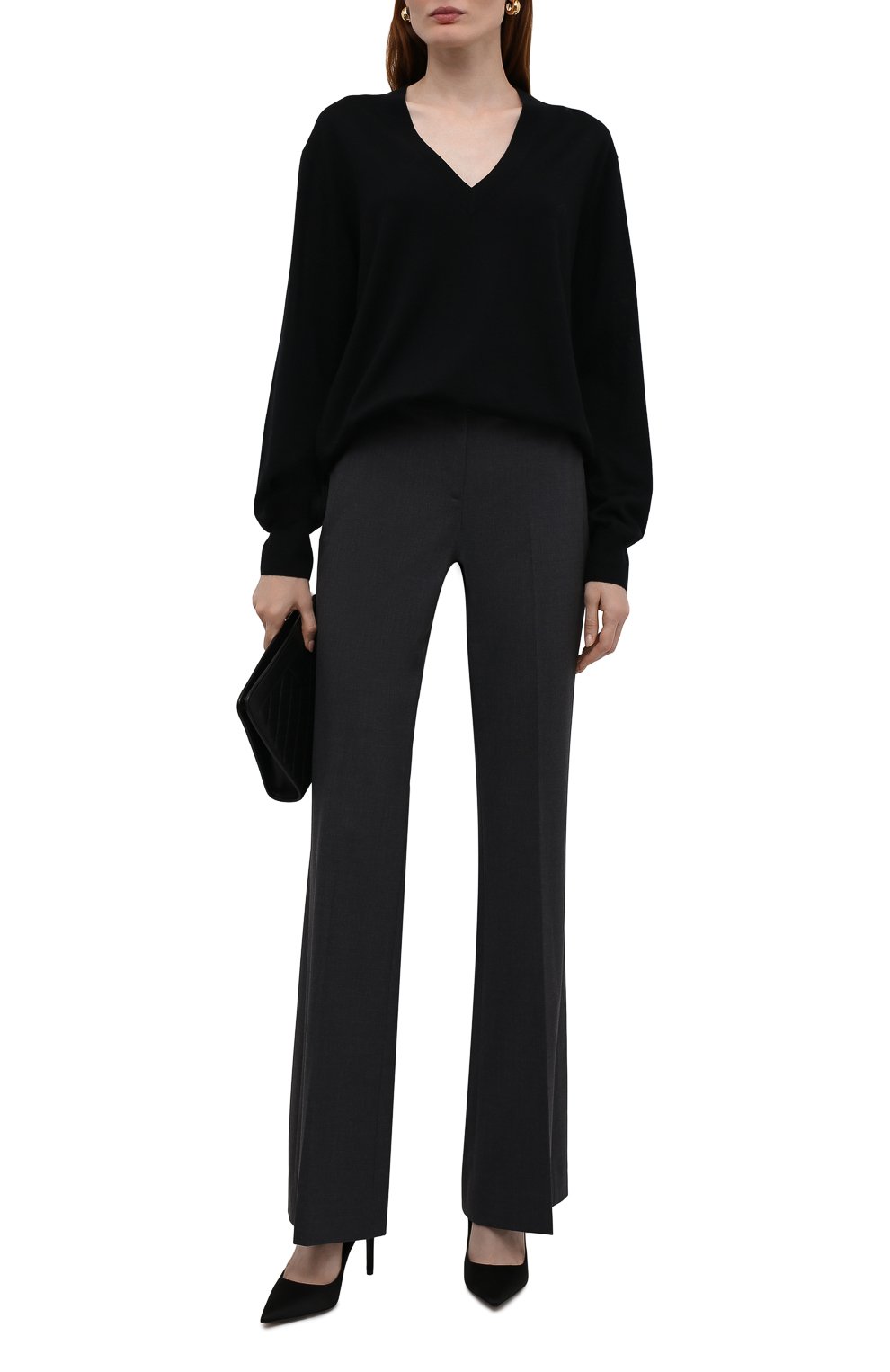 Шерстяной пуловер DRIES VAN NOTEN черного цвета по цене 52400 руб., арт. 212-031250-3700, фото 2 Шерстяной пуловер DRIES VAN NOTEN, арт. 212-031250-3700, фото 2