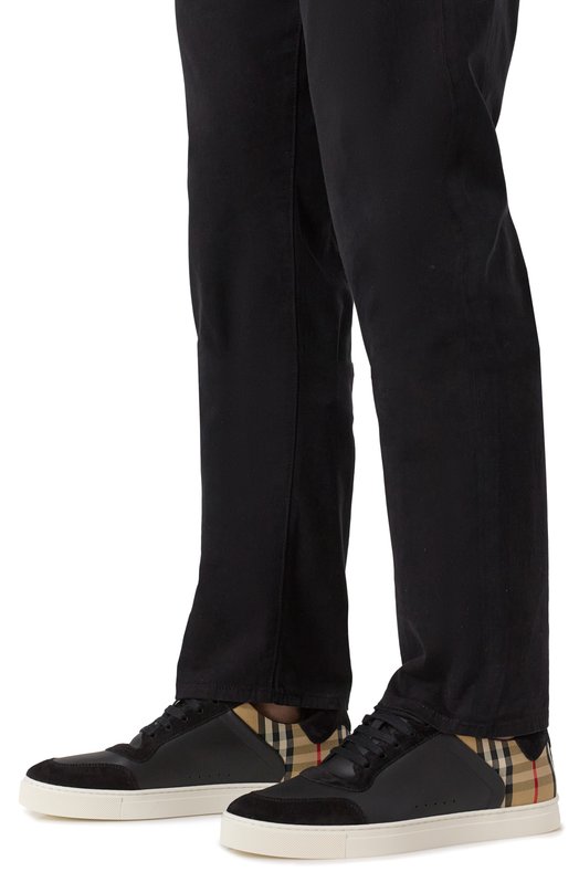 Комбинированные кеды Burberry 8070818 Чёрный  8070818 Фото 3