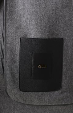 Мужской кашемировое пальто ZILLI темно-серого цвета, арт. DBL002M030510008U | Фото 7 (Материал внешний: Шерсть, Кашемир; Драгоценные камни: Проставлено; Рукава: Длинные; Материал сплава: Проставлено; Длина (верхняя одежда): До колена; Стили: Классический; Мужское Кросс-КТ: пальто-верхняя одежда; 1-2-бортные: Однобортные)