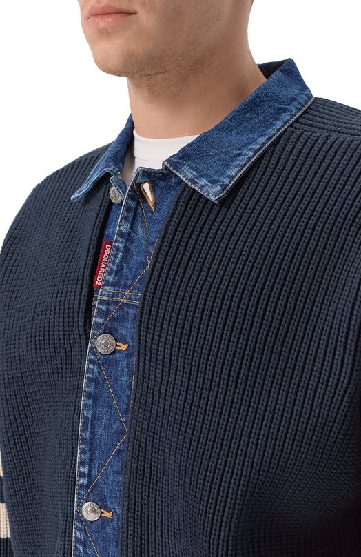 Кардиган Dsquared2 S74HA1633/D13185 Синий  S74HA1633/D13185 Фото 5