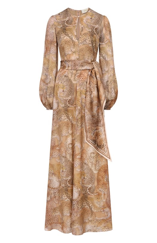 Шелковое платье Zimmermann 7103DC261 Леопардовый 7103DC261