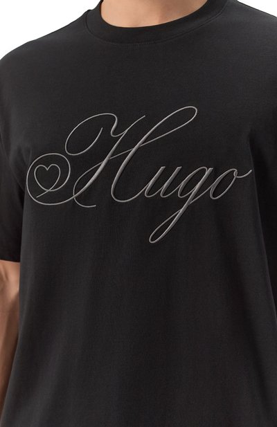 Хлопковая футболка HUGO, арт. 50557058, фото 5