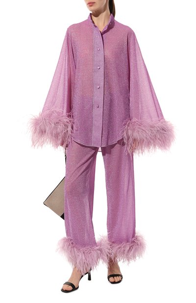 Блузка с отделкой перьями OSEREE, арт. LSF213, фото 2