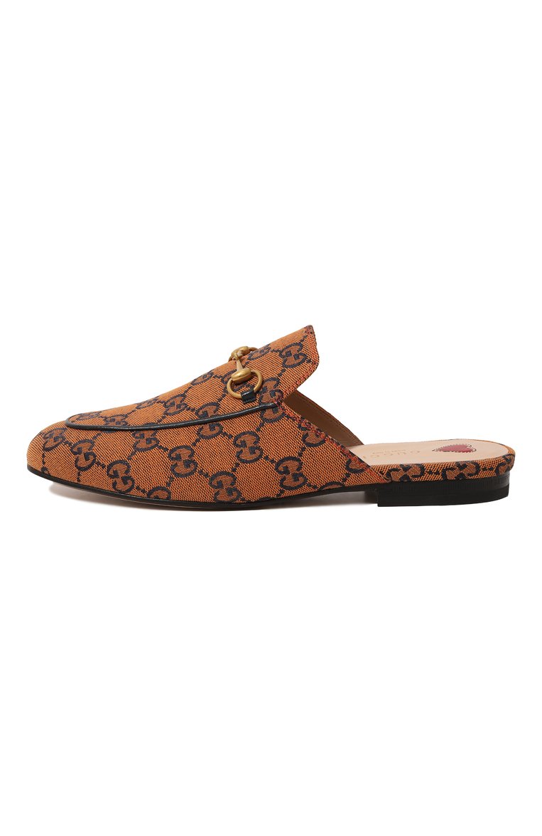 Женские сабо gg princetown GUCCI оранжевого цвета, арт. 475094 9SF10 | Фото 4 (Каблук высота: Низкий; Подошва: Плоская; Материал внутренний: Натуральная кожа; Нос: Не проставлено; Каблук тип: Устойчивый; Материал внешний: Натуральная кожа)