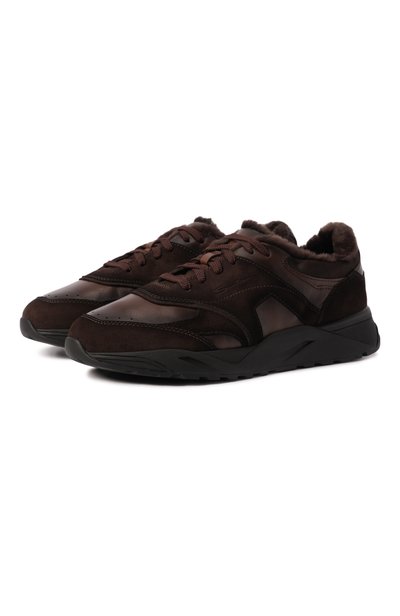 Мужские кожаные кроссовки SANTONI, арт. MBIG22112NERPSBB