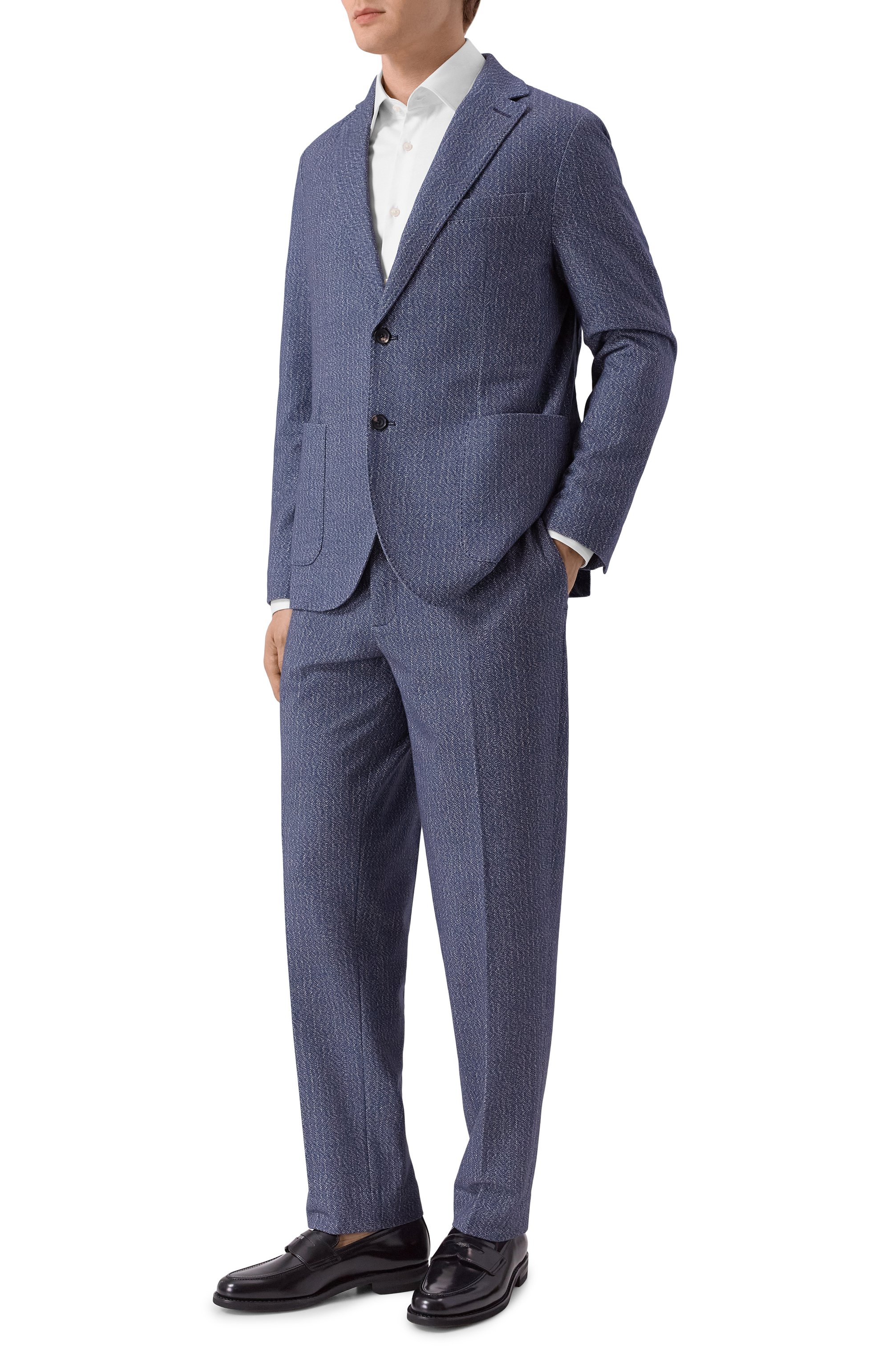 Хлопковый пиджак CIRCOLO 1901 синего цвета по цене 68750 руб., арт. CN5000, фото 2 Хлопковый пиджак CIRCOLO 1901, арт. CN5000, фото 2