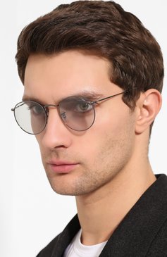 Женские солнцезащитные очки RAY-BAN светло-серого цвета, арт. 3447-004/T3 | Фото 3 (Кросс-КТ: С/з-унисекс; Очки форма: Круглые; Региональные ограничения белый список (Axapta Mercury): RU; Тип очков: С/з; Статус проверки: Проверена категория; Оптика Гендер: оптика-унисекс)