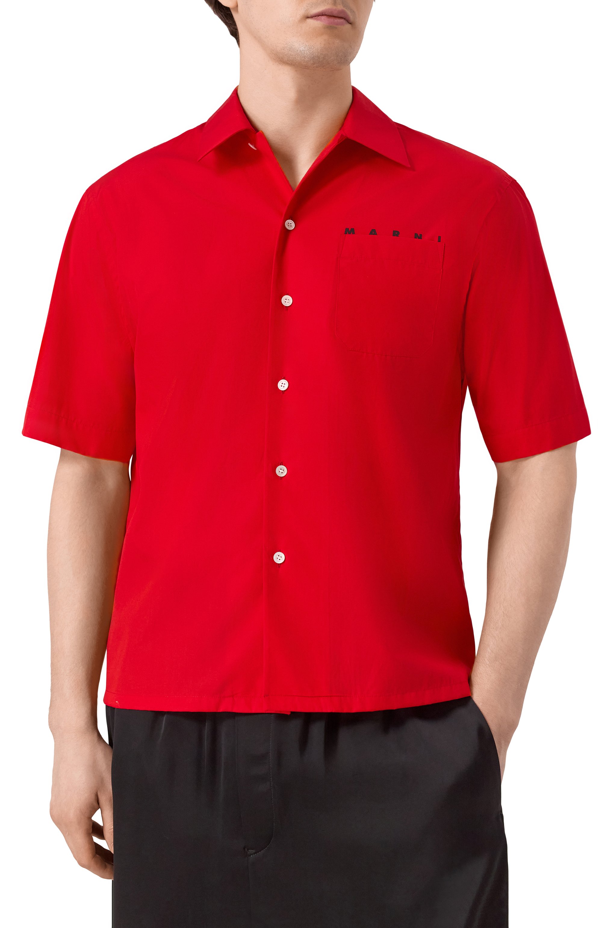 Хлопковая рубашка MARNI, арт. CUMU0213P8/USCT88, фото 3
