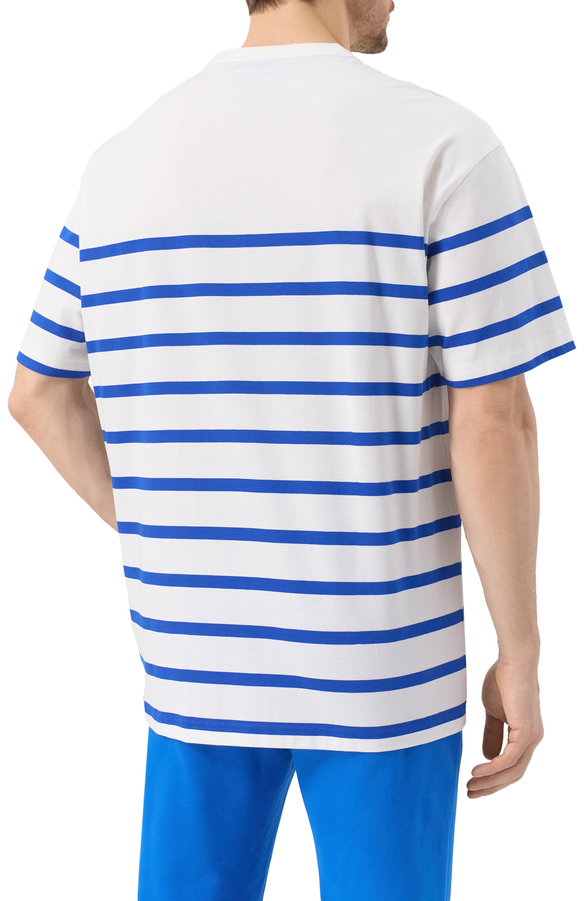 Хлопковая футболка HUGO BLUE белого цвета по цене 8995 руб., арт. 50530330, фото 4 Хлопковая футболка HUGO BLUE, арт. 50530330, фото 4