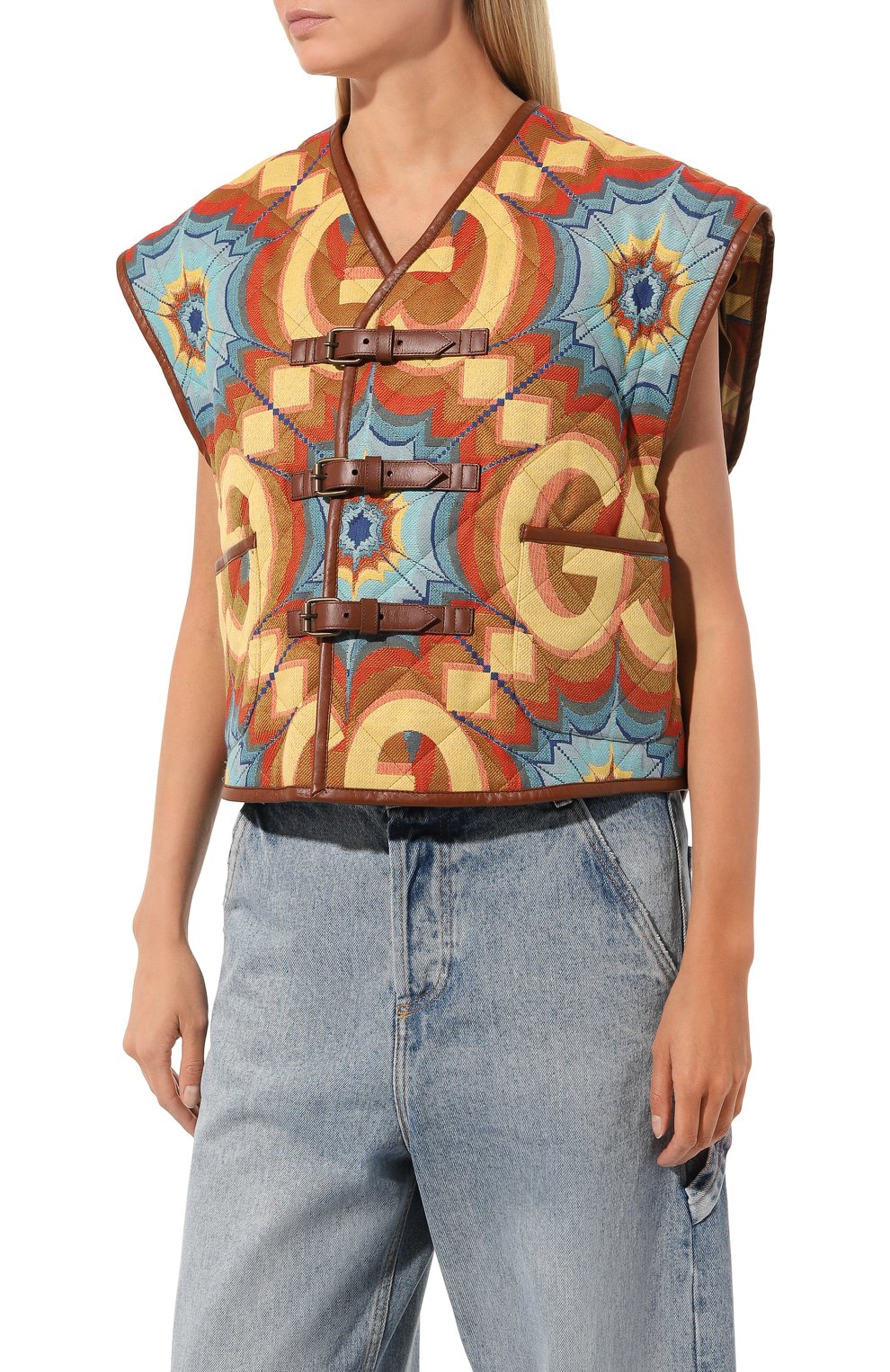 Куртка-жилет GUCCI желтого цвета по цене 504000 руб., арт. 681102 Z8AWC, фото 6 Куртка-жилет GUCCI, арт. 681102 Z8AWC, фото 6