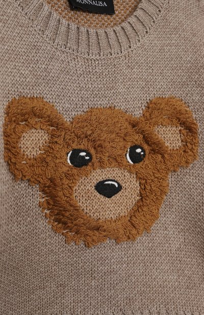 Хлопковый пуловер MONNALISA, арт. 28F607, фото 3