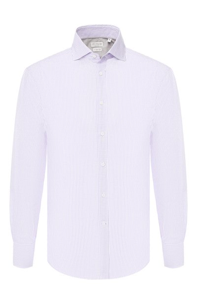 Рубашка из смеси льна и хлопка BRUNELLO CUCINELLI, арт. MQ6751718, фото 1
