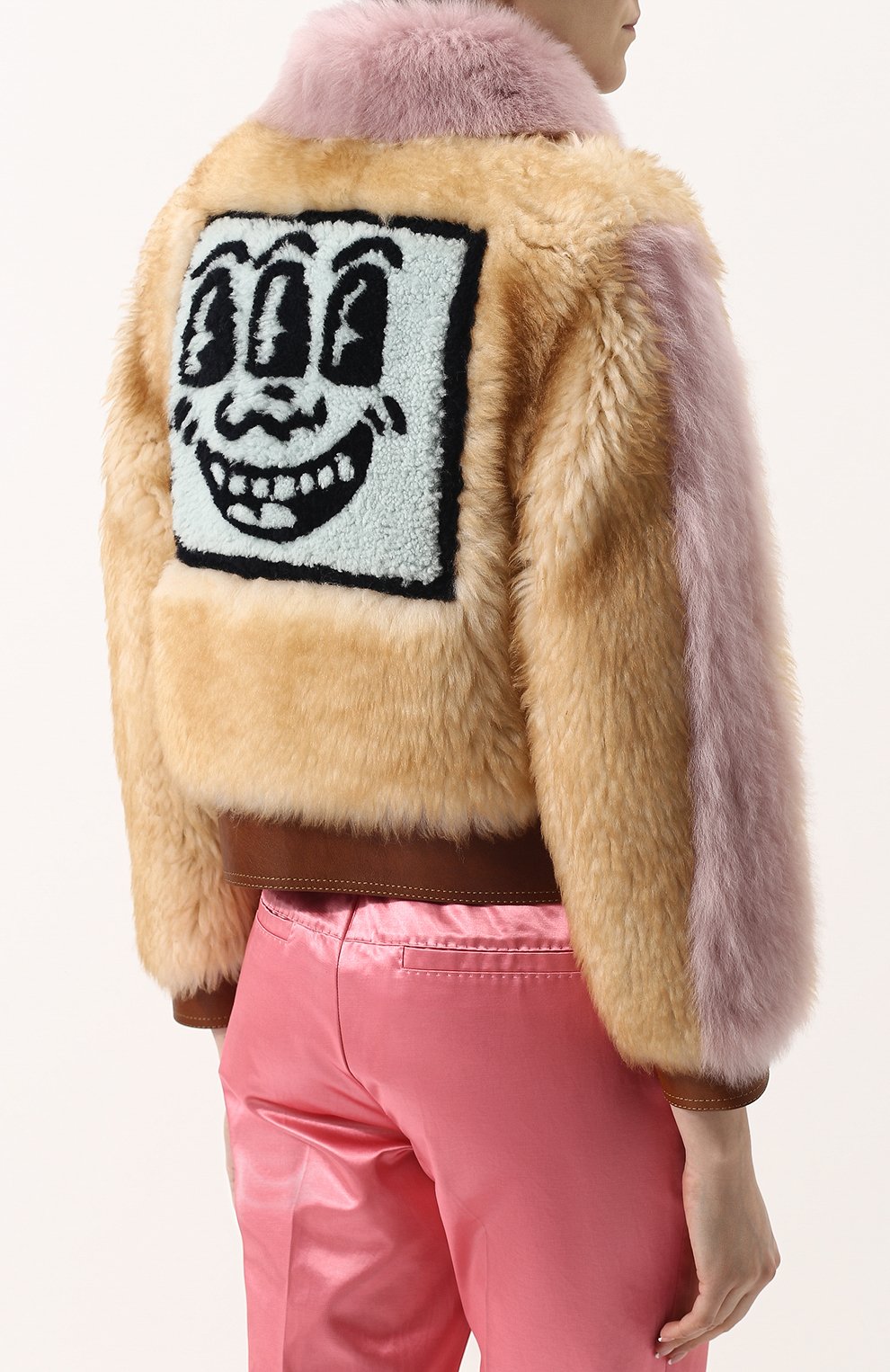 Укороченная шуба из овчины с отложным воротником COACH, арт. 30490, фото 4