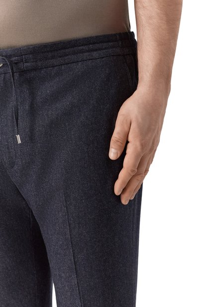 Кашемировые брюки STEFANO RICCI темно-синего цвета по цене 252500 руб., арт. M1T5300170/C0002T_001, фото 5 Кашемировые брюки STEFANO RICCI, арт. M1T5300170/C0002T_001, фото 5