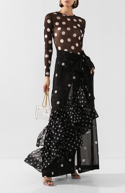 Топ в горох DRIES VAN NOTEN черного цвета по цене 25650 руб., арт. 201-11153-9197, фото 2 Топ в горох DRIES VAN NOTEN, арт. 201-11153-9197, фото 2