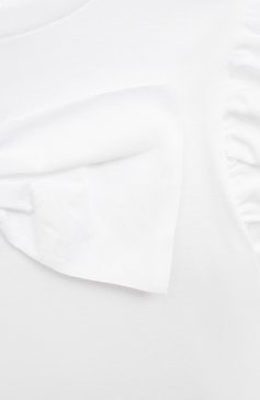 Детский хлопковая футболка BALMAIN белого цвета, арт. BU8071. | Фото 3 (Материал сплава: Проставлено; Нос: Не проставлено; Материал внешний: Хлопок; Кросс-КТ НВ: Футболка)