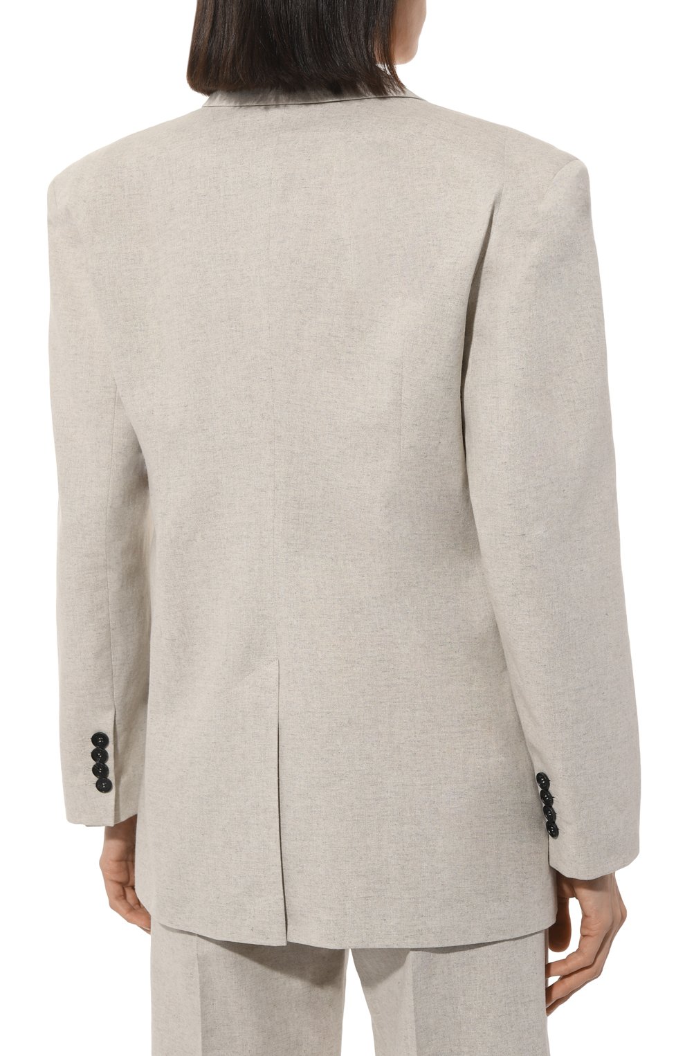 Льняной жакет RUBAN молочного цвета по цене 69700 руб., арт. RSS23-3.2.45.10, фото 4 Льняной жакет RUBAN, арт. RSS23-3.2.45.10, фото 4