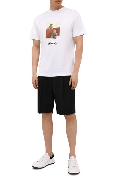 Хлопковая футболка palm angels x missoni PALM ANGELS, арт. PMAA001F21JER0310110/W, фото 2