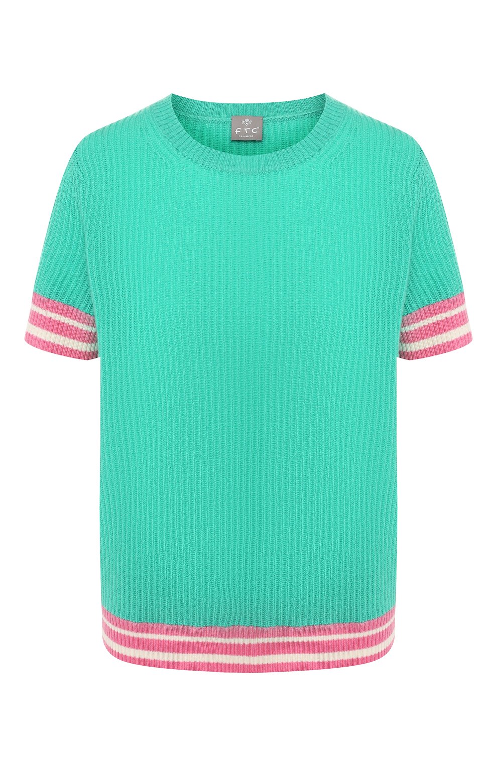 Кашемировый топ FTC зеленого цвета по цене 29350 руб., арт. 750-0150, фото 1 Кашемировый топ FTC, арт. 750-0150, фото 1