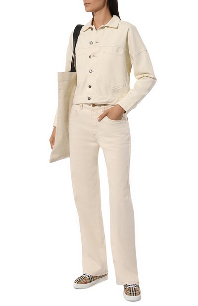 Текстильные кеды BURBERRY, арт. 8049777, фото 2