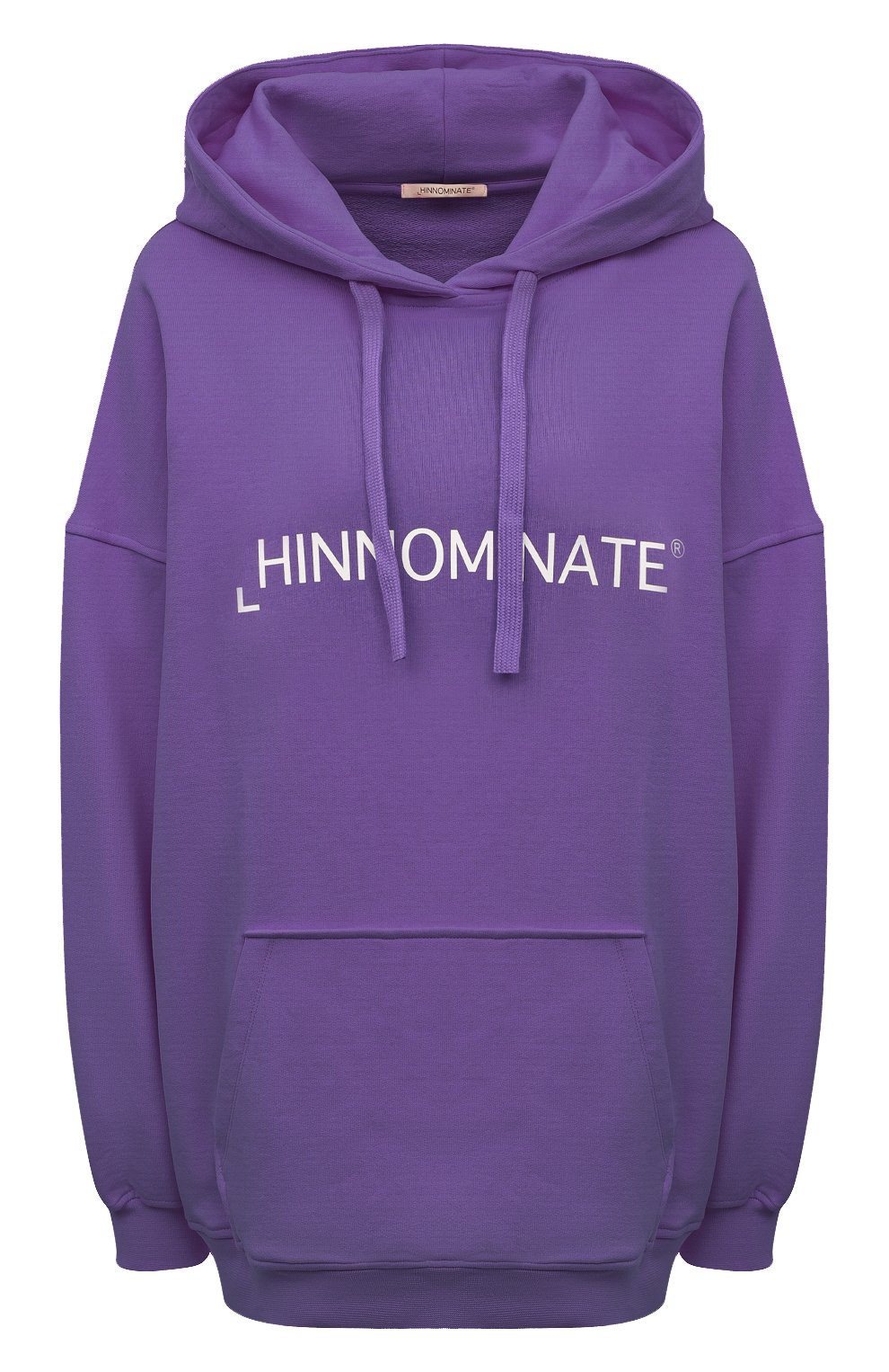Хлопковое худи HINNOMINATE фиолетового цвета по цене 16050 руб., арт. HDS3/HNW577, фото 1 Хлопковое худи HINNOMINATE, арт. HDS3/HNW577, фото 1
