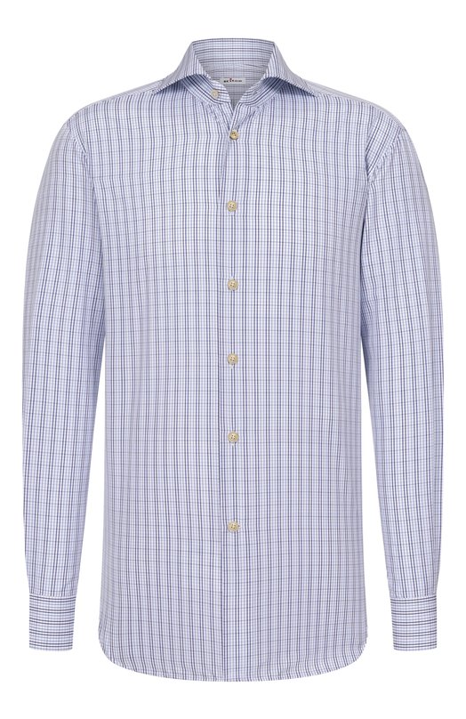 Хлопковая рубашка Kiton UCCH0948219 Синий UCCH0948219