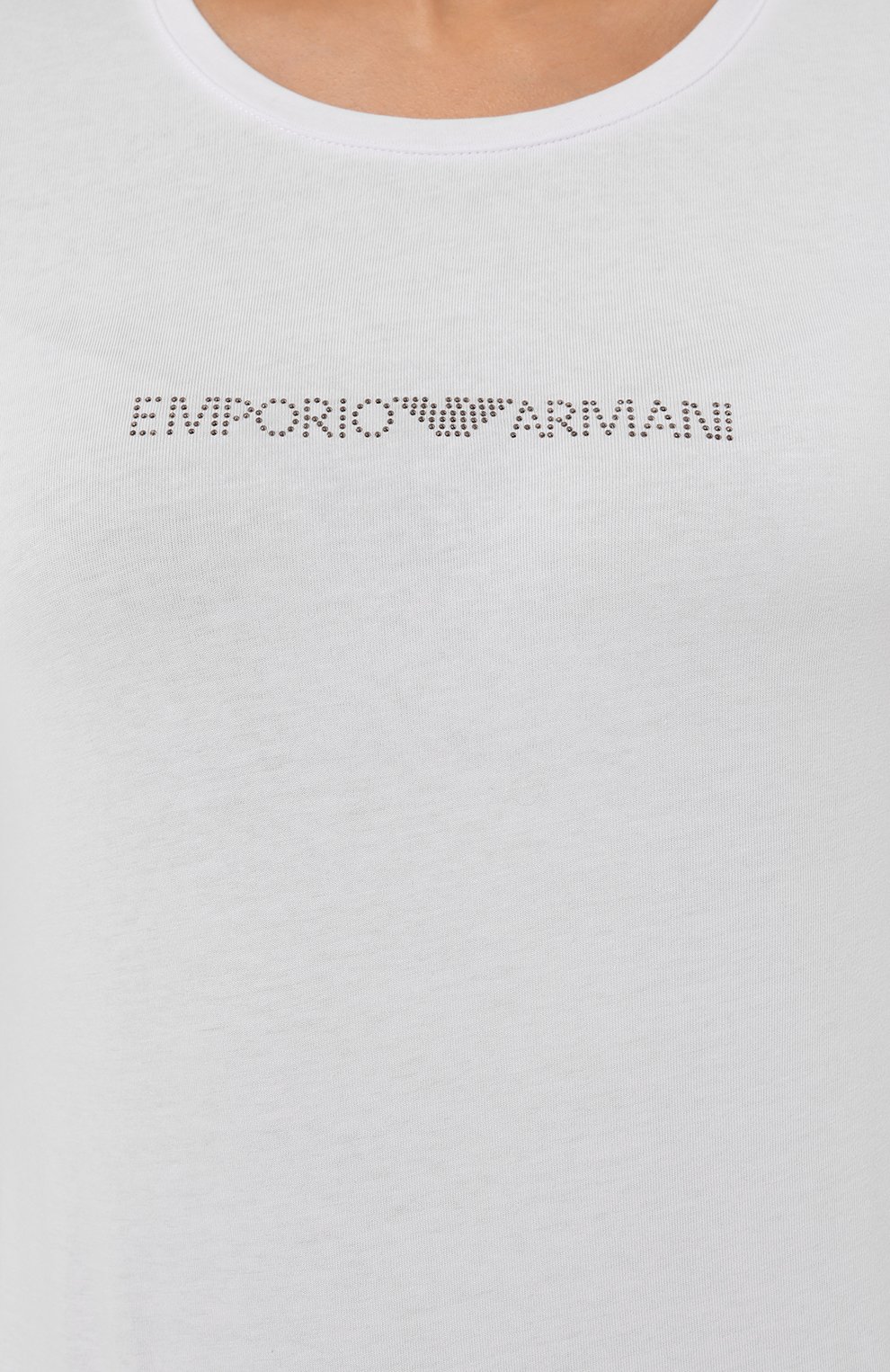 Хлопковый лонгслив EMPORIO ARMANI белого цвета по цене 7875 руб., арт. 163229/4F223, фото 5 Хлопковый лонгслив EMPORIO ARMANI, арт. 163229/4F223, фото 5