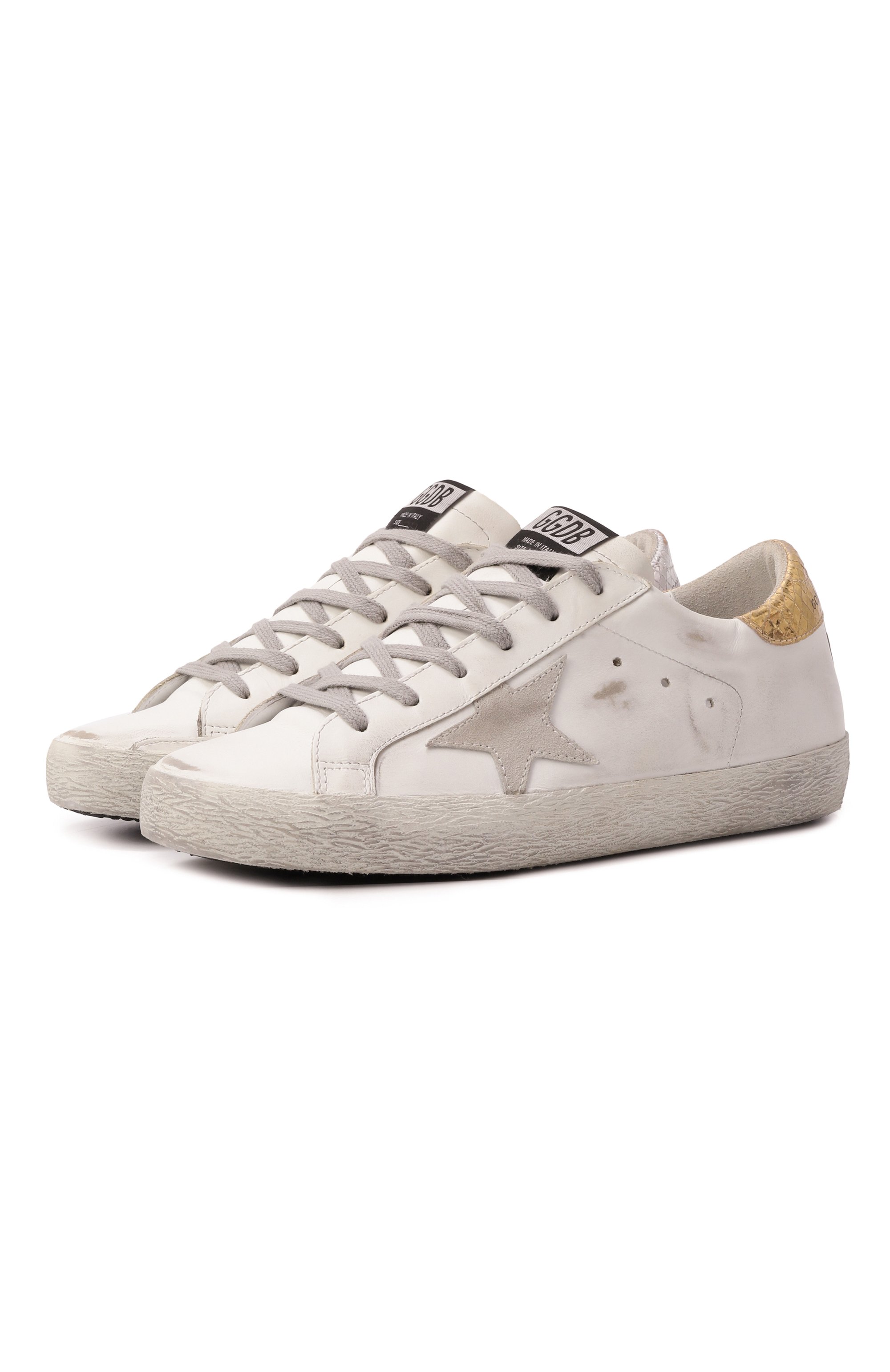 Кожаные кеды super star GOLDEN GOOSE DELUXE BRAND, арт. GWF00101.F000861, фото 1
