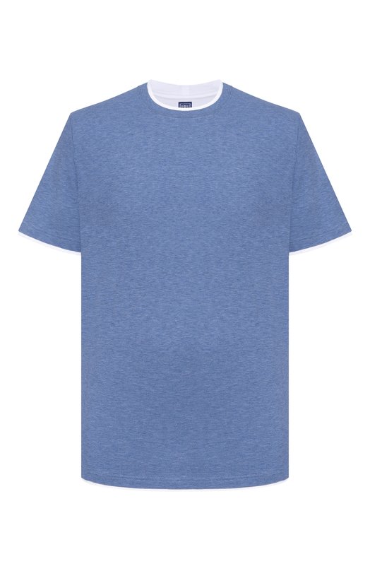 Хлопковая футболка Fedeli TU000200/JERSEY MELANGE Синий TU000200/JERSEY MELANGE