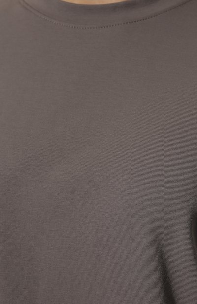 Хлопковая футболка SEVEN LAB темно-серого цвета по цене 6300 руб., арт. T charcoal, фото 5 Хлопковая футболка SEVEN LAB, арт. T charcoal, фото 5