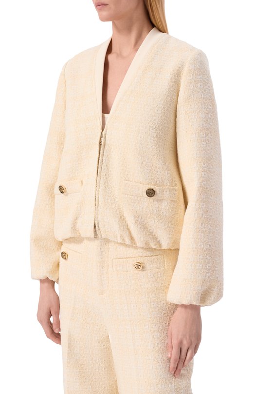 Твидовый жакет Gucci 851888/ZAUB6 Кремовый  851888/ZAUB6 Фото 3