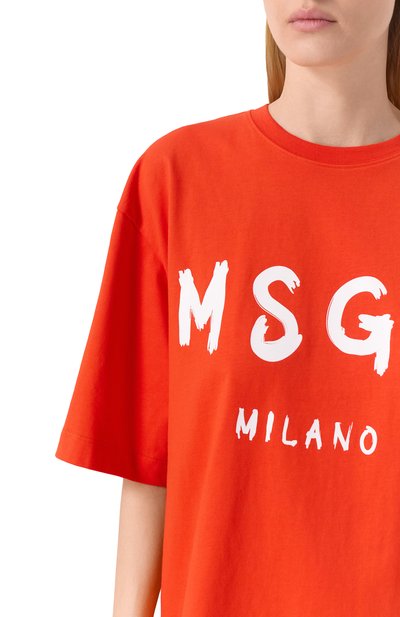 Хлопковое платье MSGM, арт. 3841MDA510/257002, фото 5