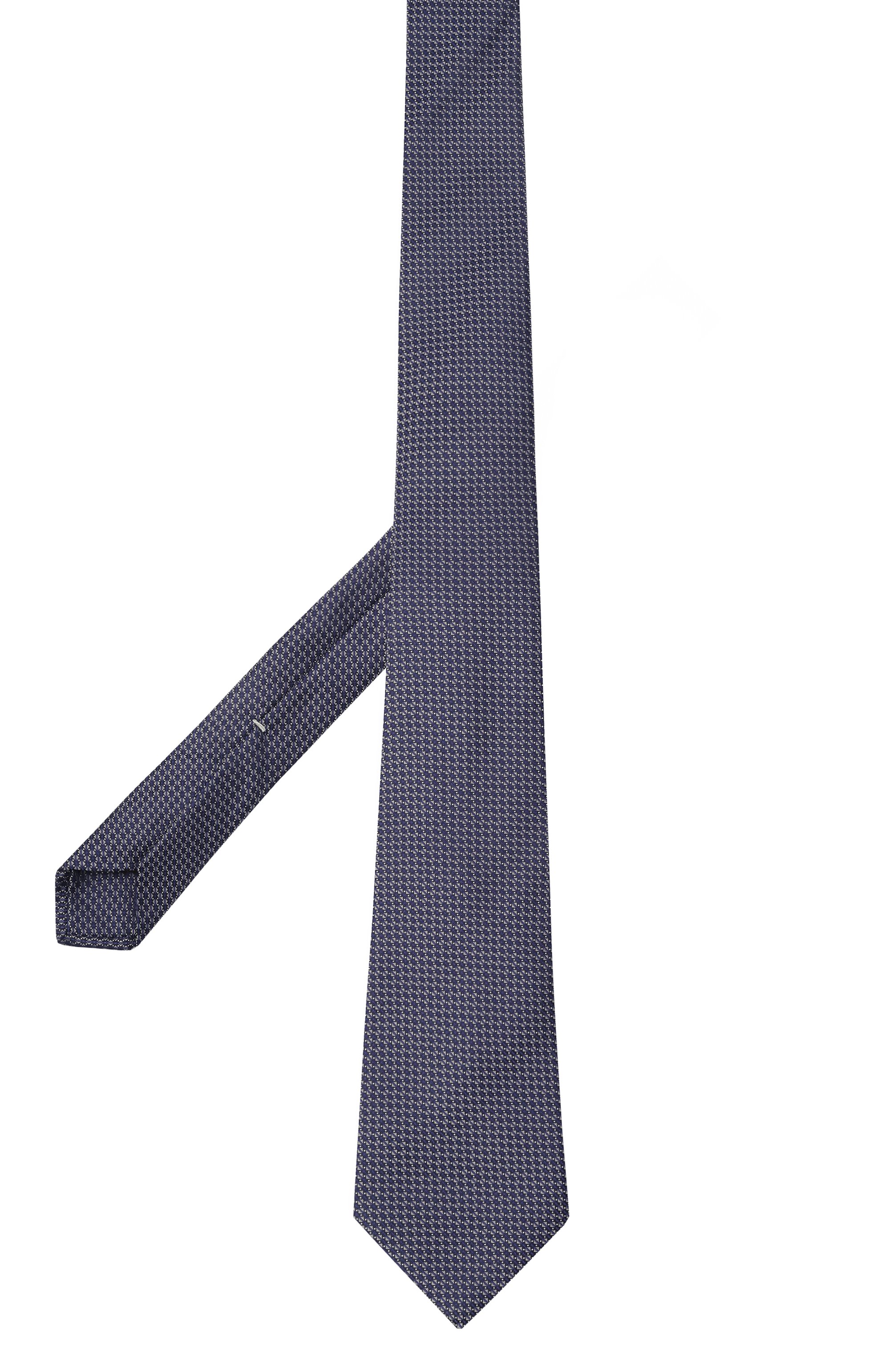 Шелковый галстук CANALI темно-синего цвета по цене 33900 руб., арт. 82/HJ04333, фото 3 Шелковый галстук CANALI, арт. 82/HJ04333, фото 3