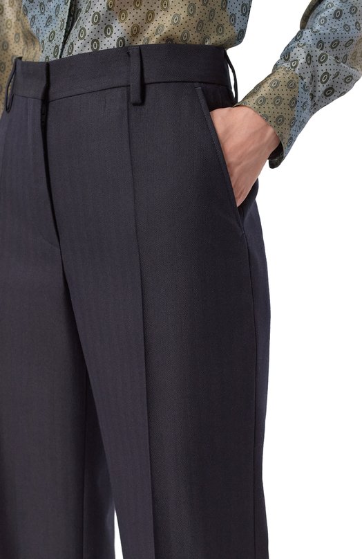 Шерстяные брюки Dries Van Noten 130923/3193 Синий  130923/3193 Фото 5