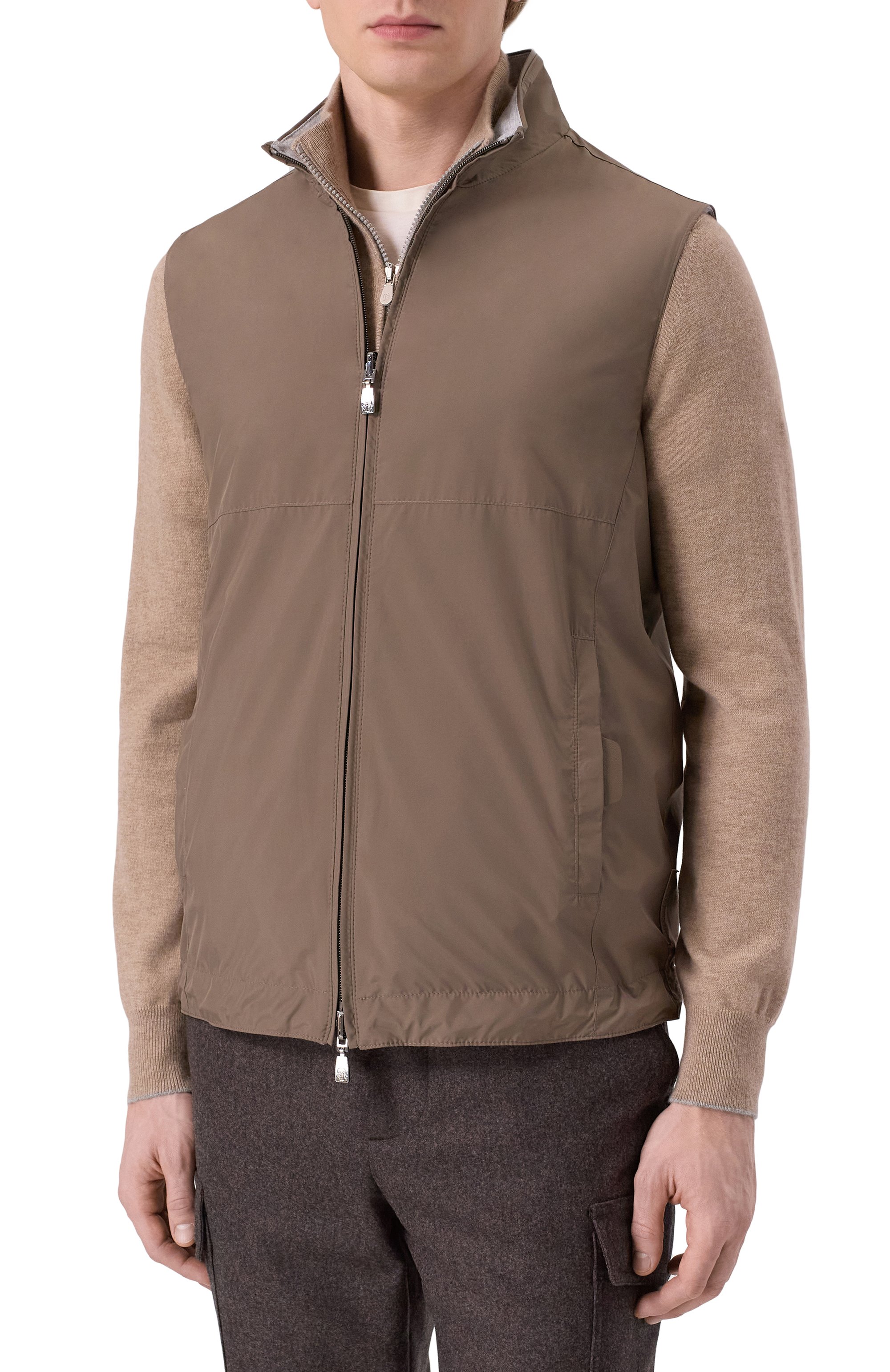 Двусторонний жилет CORNELIANI коричневого цвета по цене 78900 руб., арт. 27C5X2/2720120, фото 3 Двусторонний жилет CORNELIANI, арт. 27C5X2/2720120, фото 3